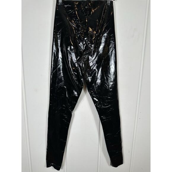 Commando BLACK Faux Patent Leather Perfect Control Leggings, US Small - Picture 9 of 12